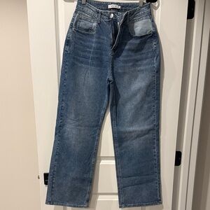 Stylish Denim Straight Leg Pants